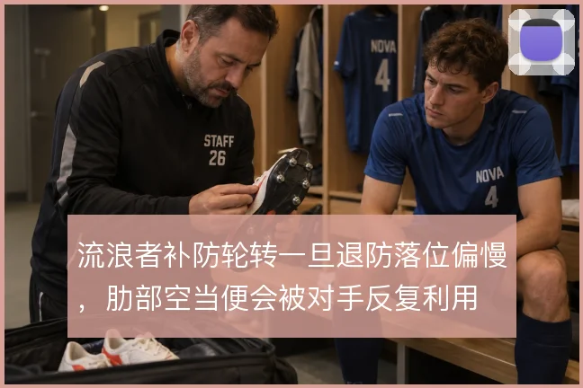 流浪者补防轮转一旦退防落位偏慢,肋部空当便会被对手反复利用